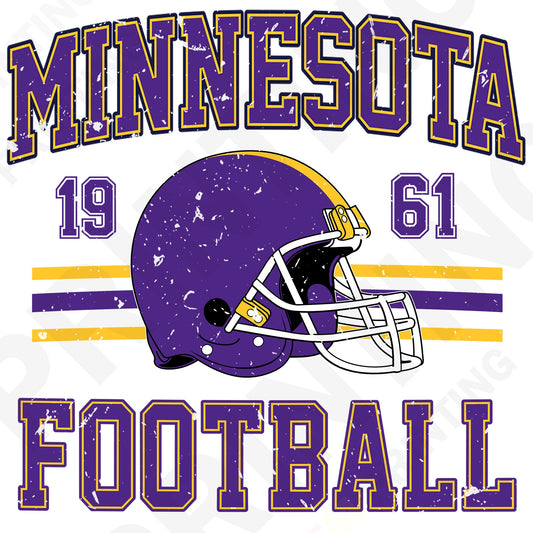 Minnesota Football Retro Style Iron On Ready To Press DTF Transfer Film